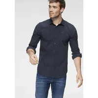 Tommy Hilfiger Original Stretch Slim Fit Langarmhemd Black Iris 2XL