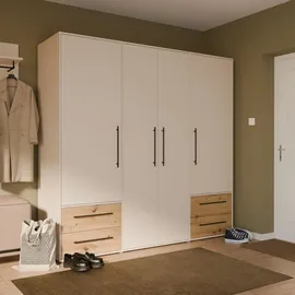 Forte Drehtürenschrank Mokkaris 205,9 x 200,1 x 58,8 cm Beige/Khaki
