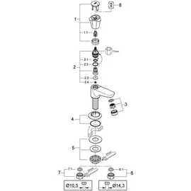 Grohe Costa Standventil chrom 20404001