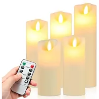 Bettizia LED-Kerze 5er Set LED-Kerzen Kabellos Fernbedienung Flackernde Flamme (5-tlg)