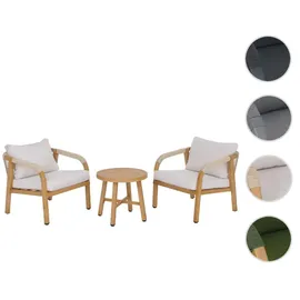 MCW MCW-P82 Loungeset Holz-Optik creme