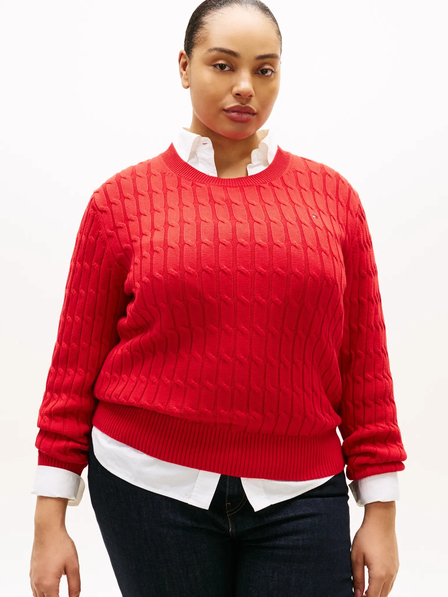 Rundhalspullover TOMMY HILFIGER CURVE 