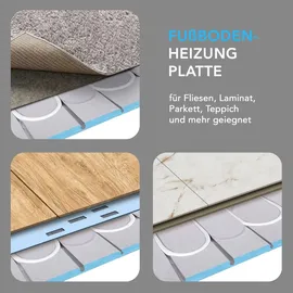 Belvit Fußbodenheizung Set Trockenbau XPS 25 mm mit Metallverbundrohr und Randdämmstreifen 30 m2
