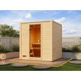 Gartensauna Lenchen 2 natur SPARSET mit 9 kW Bio-Ofen und ext. Steuerung