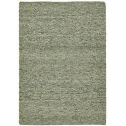 Wollteppich THEKO "Alm Freude", grün, B:90cm H:12mm L:160cm, Schurwolle, Teppiche, Handweb Teppich, reine Wolle, meliert, handgewebt, Wendeteppich