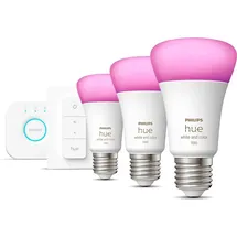 Philips Hue White & Col. Amb. E27 3er Starter Set Mehrfarbig