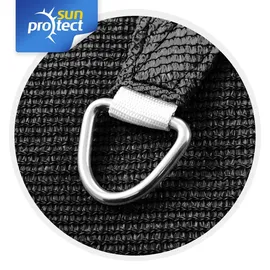Gartenia Sunprotect sunprotect 83442 Professional Sonnensegel, 6 x 4 m, Rechteck, wind- & wasserdurchlässig, schwarz - Schwarz