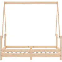 vidaXL Kinderbett 70 x 140 cm Kiefer massiv braun