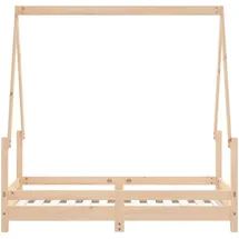 vidaXL Kinderbett 70 x 140 cm Kiefer massiv braun