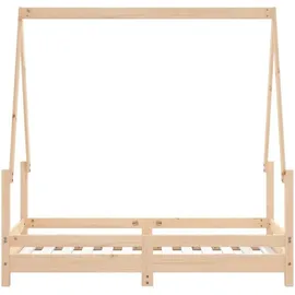 vidaXL Kinderbett 70 x 140 cm Kiefer massiv braun