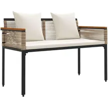 vidaXL Gartenbank 117 x 54 x 74,5 cm Beige/Cremeweiß