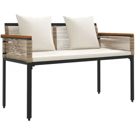 vidaXL Gartenbank 117 x 54 x 74,5 cm Beige/Cremeweiß