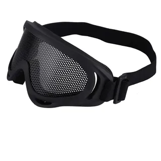 Yosoo Health Gear Airsoft-Netzbrille, Netzbrille, Augenschutz, X400, Taktische Helmbrille, Stahllinsen, Paintball-Brille für Outdoor-Jagd, CS-Spiel (Schwarz)