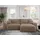 MKS Meble Eckcouch Cord 2-Sitzer Braun
