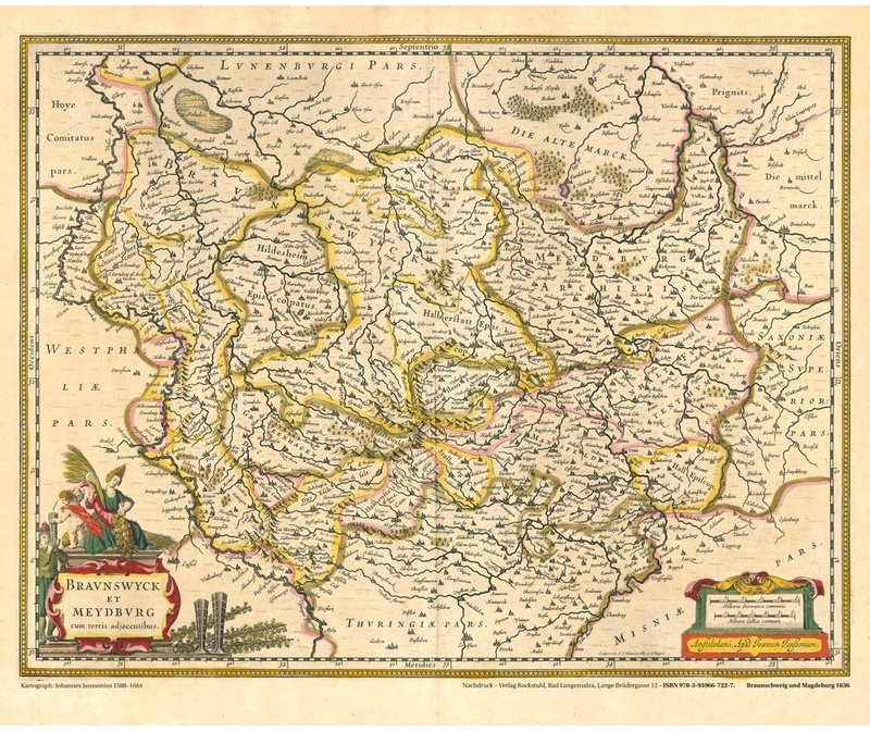 Historische Karte: Braunschweig Und Magdeburg 1636 (Plano) - Janssonius Johannes, Karte (im Sinne von Landkarte)