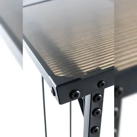 CLP Kaminholzunterstand Ruston Aluminium Größe S Außenbereich grau