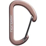 Nordisk Karabiner, klein, Aluminium, 12er-pack, chocolate