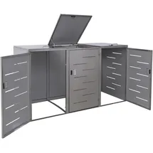 MCW Mülltonnenverkleidung E83 212 x 116 x 98 cm silber