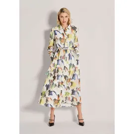 Madeleine Hemdblusenkleid Ethno-Muster Weiß 36