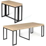 IDMarket - Toronto Konsolentisch, ausziehbar, für 10 Personen, 235 cm, Industriedesign