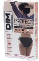 DIM Protect Culotte de règles Lavable - Slip Coton bio Flux Abondant 48/50 Menstruelle