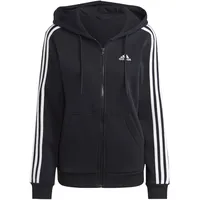 Adidas Damen Kapuzensweat Essentials 3-Streifen, Black/White S