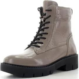 TAMARIS COMFORT Damen Stiefeletten zum Schnüren aus Leder Plateau Comfort Fit, Braun (Taupe - 38 EU