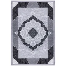 Mozato Novel Vintage-Teppich 39176, Grau, Schwarz, Textil, orientalisch, rechteckig, 80x150 cm, Teppiche & Böden, Teppiche, Vintage-Teppiche