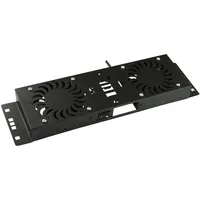 Lanview 2 Fans, On/Off Controlled Fan, Serverschrank Zubehör, Schwarz