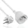 InLine Strom-Verlängerung Schutzkontakt Stecker gewinkelt / Buchse, weiß, 1,5m