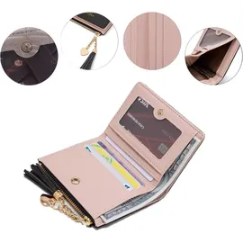 luxuskollektion Damen Geldbörse Mini Zipper schwarz