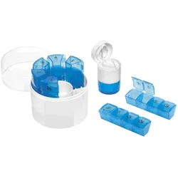 FIRST AID ONLY mit Zerteiler Tablettenbox blau, weiß