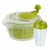 Westmark Salatschleuder Fortuna 5 l + Dressingshaker 0,5 l Transparent/Grün