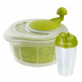 Westmark Salatschleuder Fortuna 5 l + Dressingshaker 0,5 l Transparent/Grün