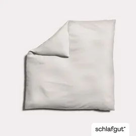 schlafgut Knitted Jersey uni Beige 135 x 200 cm + 40 x 80 cm