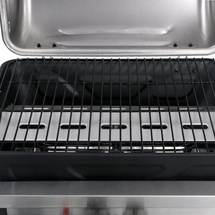 vidaXL Gasgrill mit Beistelltisch auf 3 Ebenen schwarz/silber 47391