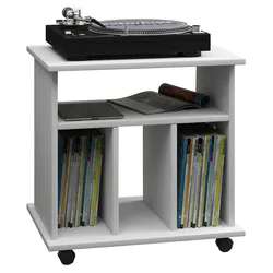 VCM Retal Regal retro für LP Platten Rack 4 Regale weiß.