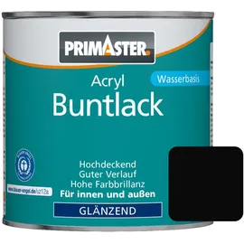 Primaster Acryl Buntlack 750 ml tiefschwarz glänzend