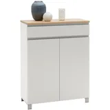 DIETER KNOLL Salea 84 x 108 x 37 cm weiß / 2 Drehtüren, 1 Schubkasten, 3 Einlegeböden