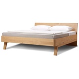 Natur24 Einzelbett Einzelbett Cortina 90x200cm in Zirbe Natur mit Kopfteil braun