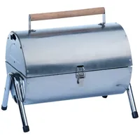 Alpina Holzkohlegrill Mini Grill - Tragbarer Tischgrill mit Grillplatte