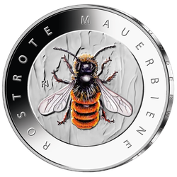 5-Euro-Münze 2023 "Rostrote Mauerbiene" – Stempelglanz