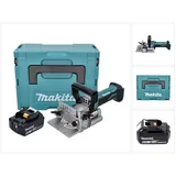 Makita DPJ 180 G1J Akku Nutfräse 18 V 100 mm + 1x Akku 6,0 Ah + Makpac - ohne Ladegerät