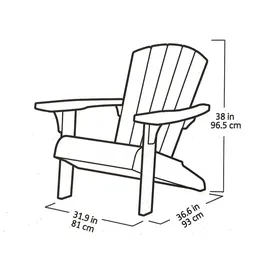 KETER Troy Gartensessel 81 x 80 x 96,5 cm weiß