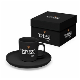 PPD Espressotasse Espresso Lover black Matte 75 ml, Bone China