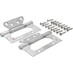 BGS Scharnier-Satz | Edelstahl | für platzsparenden Einbau | 100 x 50 mm | 2-tlg...