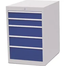 Bedrunka+Hirth Schubladenschrank Stahl 819 x 555 x 736 mm lichtgrau/lichtblau 5 Schubladen