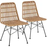 VS Venta-stock Stuhl-Set, Schwarz, Metall, 48x85x61 cm, Esszimmer, Stühle, Esszimmerstühle, Vierfußstühle