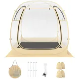 GOPLUS Outdoor Bubble Zelt, Transparentes Pop-up Zelt Kuppelzelt im Freien, Campingzelt aus PVC mit Tragetasche & Fenstern, Sportzelt für Sportveranstaltungen Camping Angeln (M)