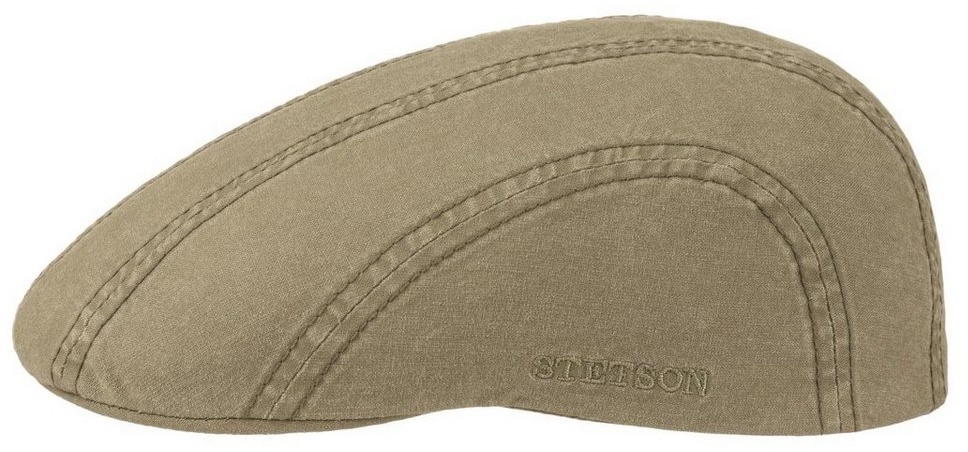 Stetson Flat Cap (1-St) Organic Cotton Cap mit Schirm grün XL (60-61 cm)